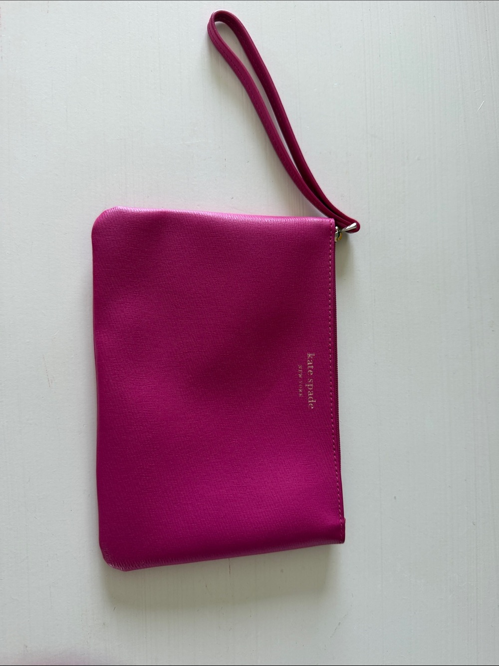 kate spade fuchsia wristlet clutch with strap